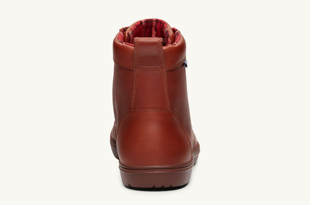 Boulder Lems Cuir Bottes Femme Rouge Foncé | NSY10097MY